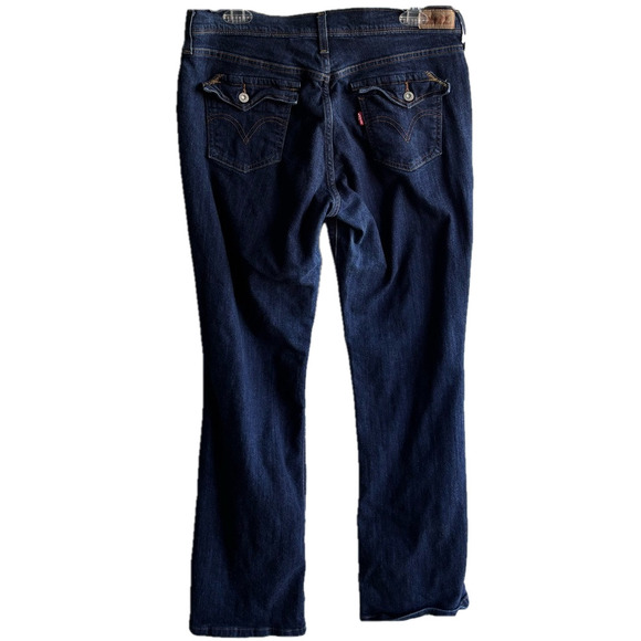 Levi’s Women's Blue bootcut Jeans size 10M like new back flip pockets - Picture 6 of 7